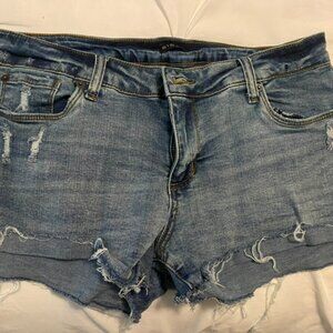 STS Blue Women's Distressed Denim Cut-off Frayed Jeans Size 28